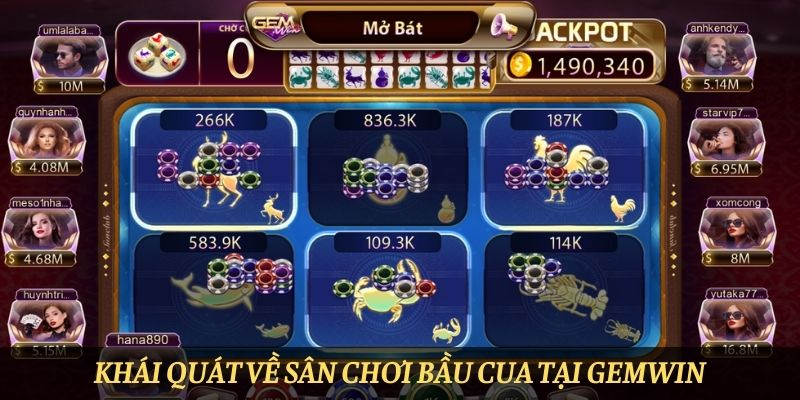 Khái quát về sân chơi bầu cua tại Gemwin
