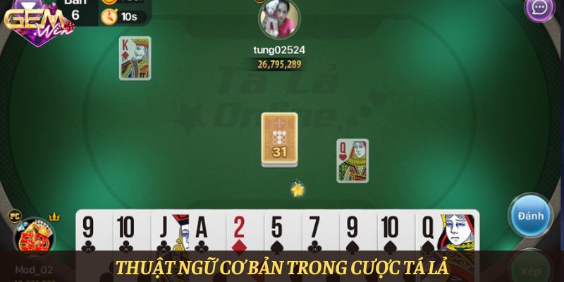 Thuật ngữ cơ bản trong cược tá lả