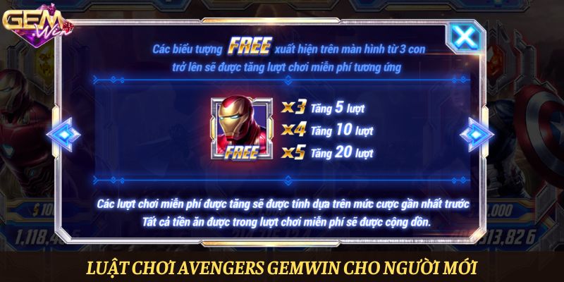 Luật chơi Avengers Gemwin cho người mới