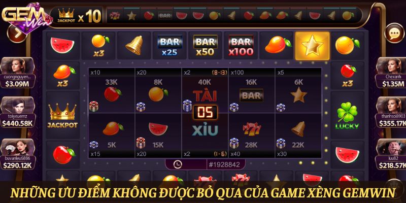 Những ưu điểm không được bỏ qua của game Xèng Gemwin