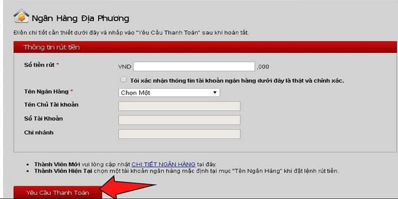 Hướng dẫn chi tiết cách rút tiền tại 12Bet